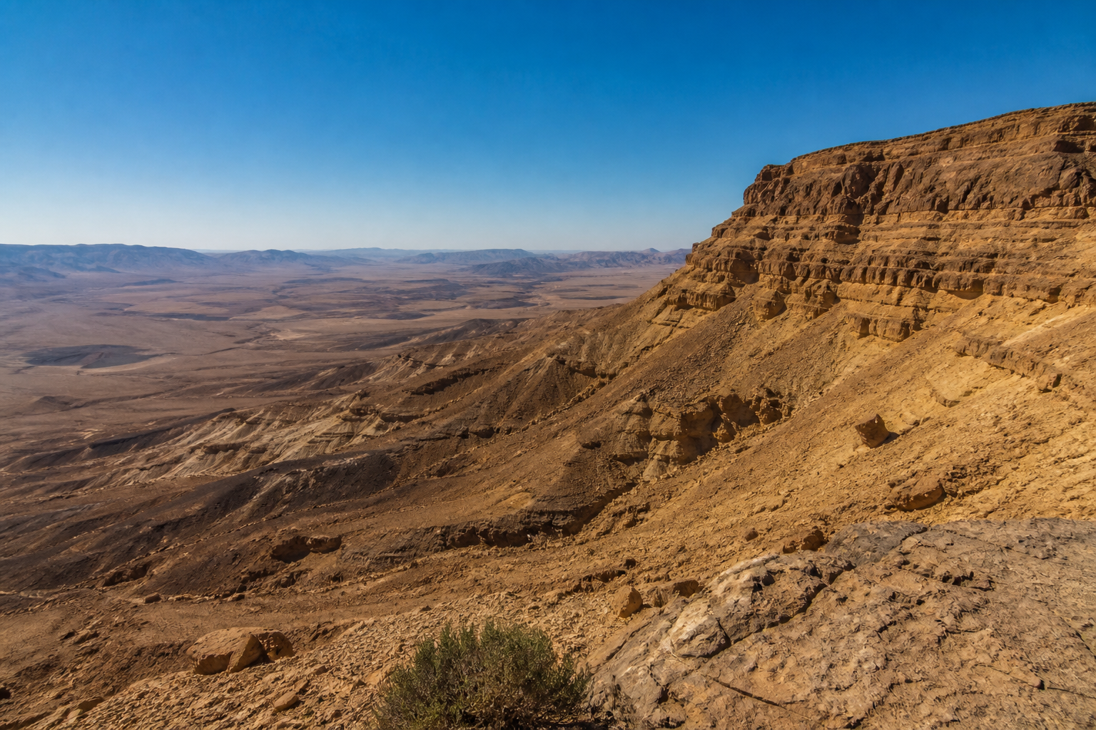 Makhtesh Ramon sandstone landscape